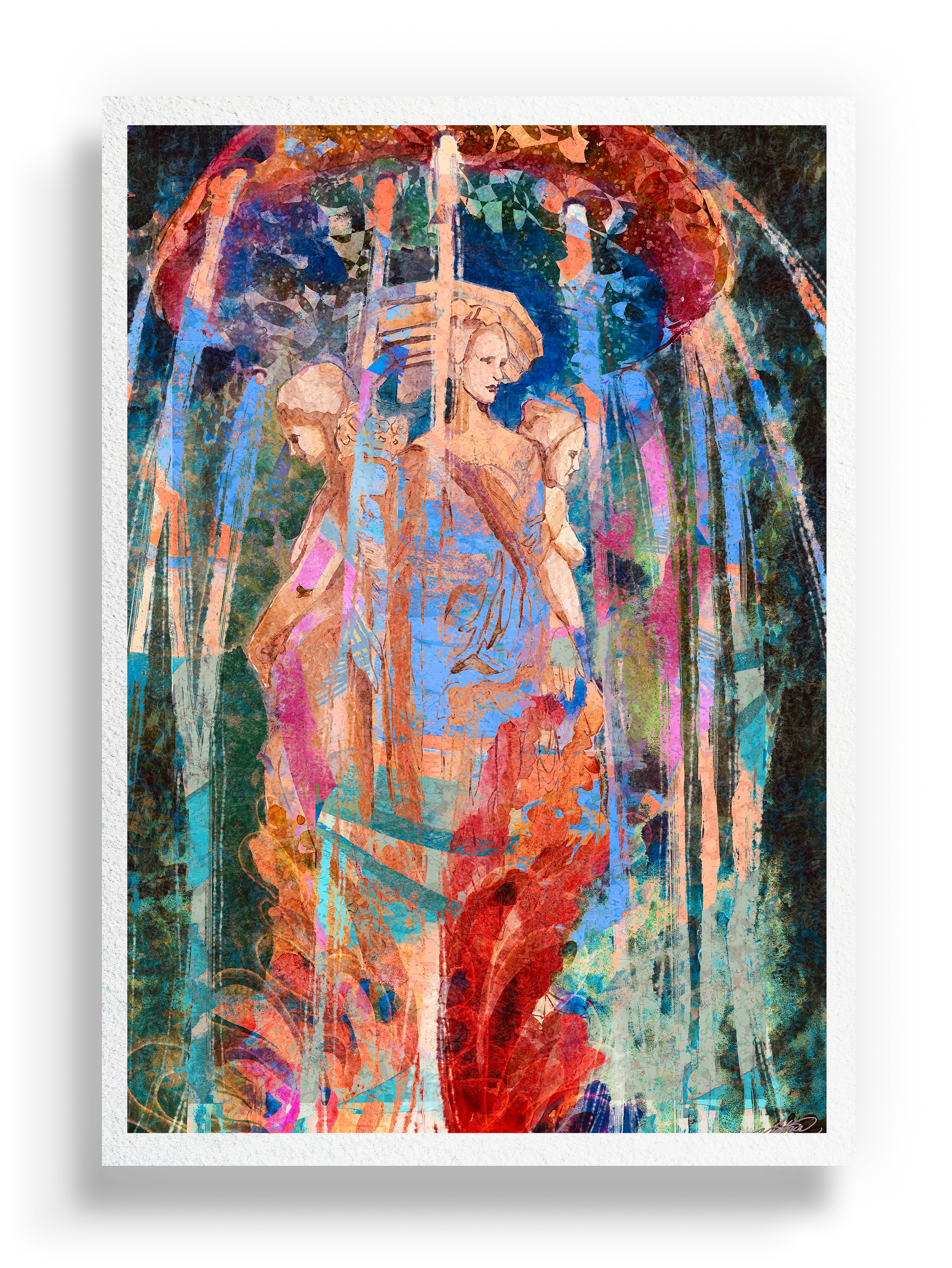 Parisian Fountain Print