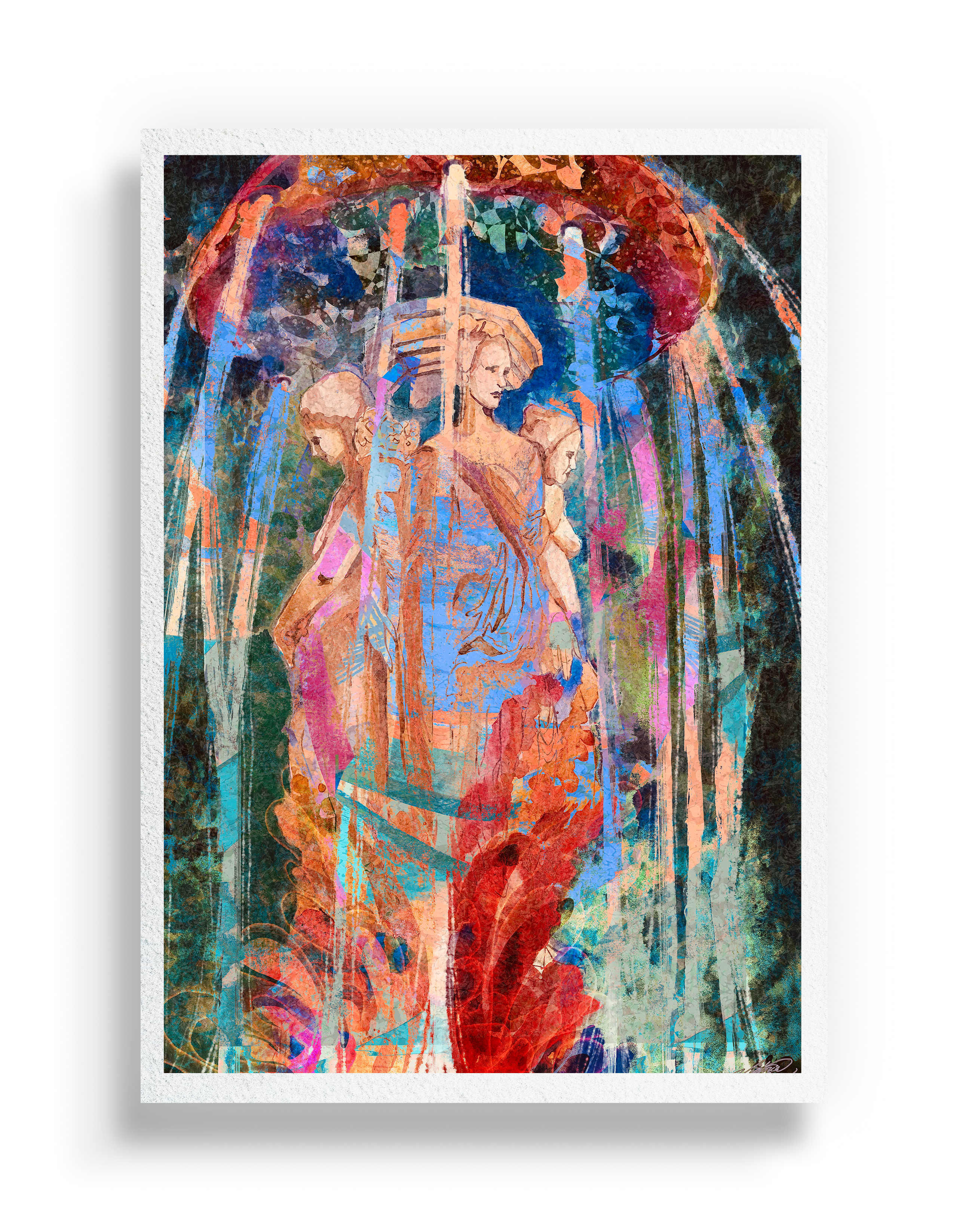 Parisian Fountain Print