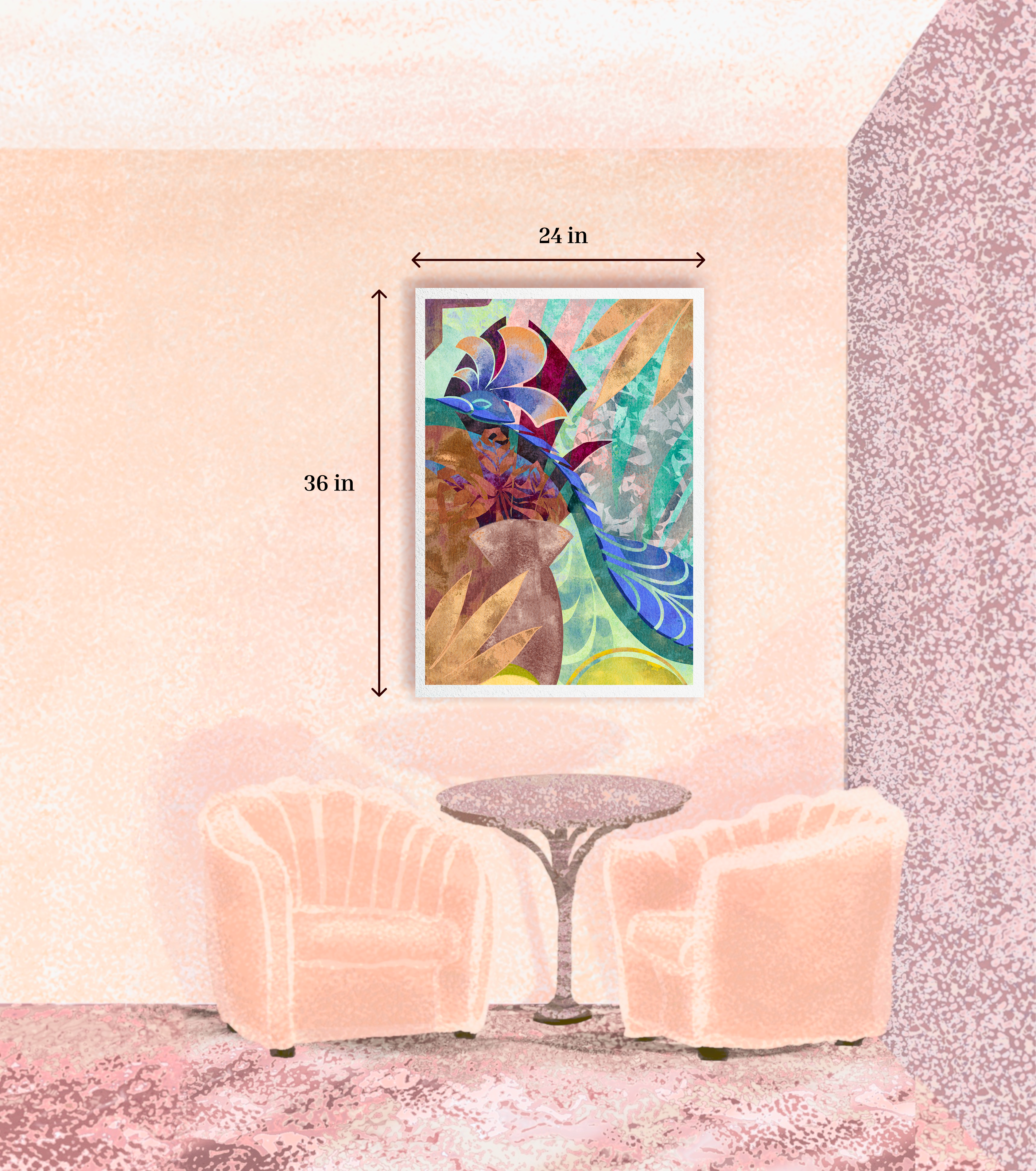 Pastel Willdlife Print