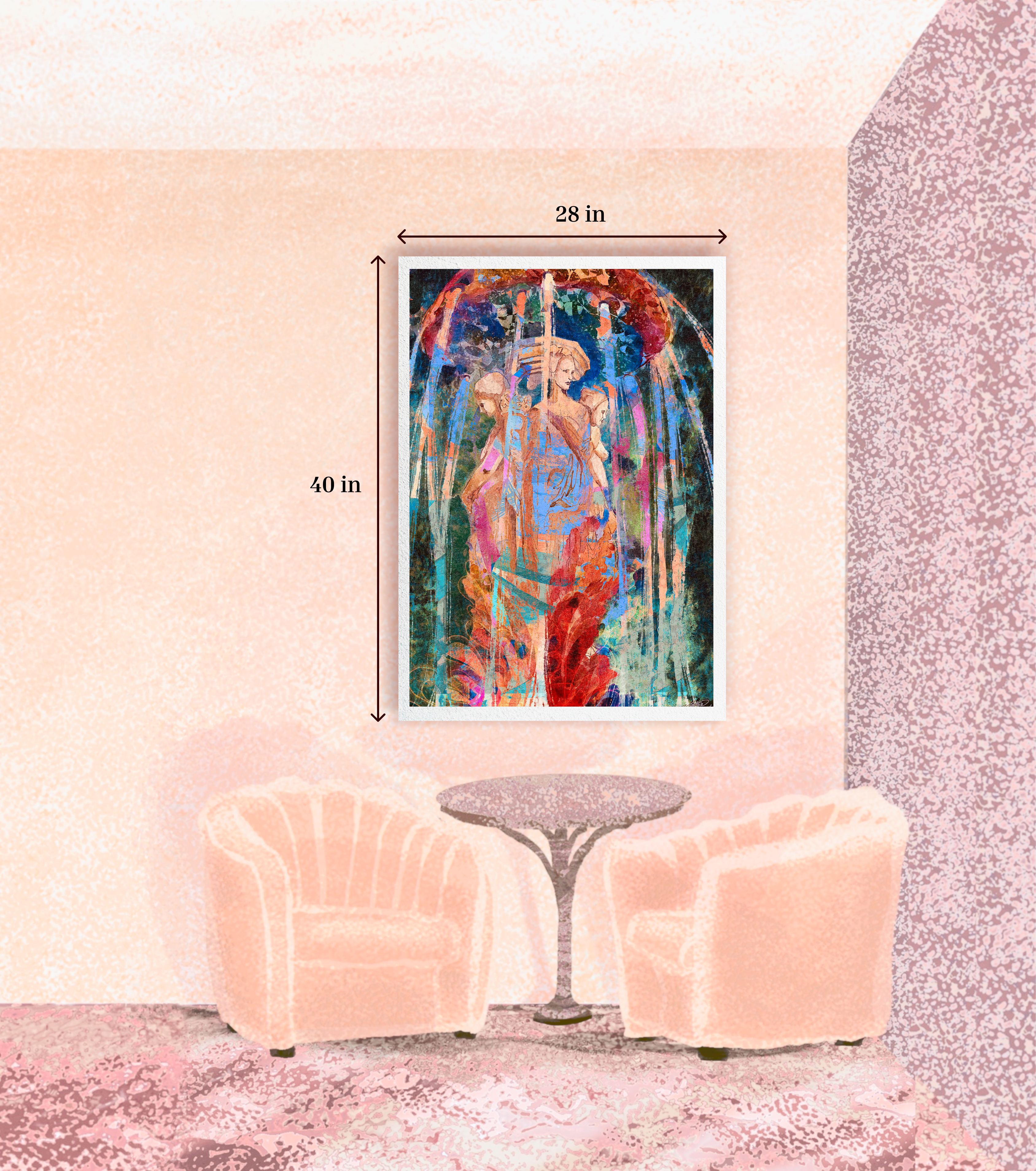 Parisian Fountain Print