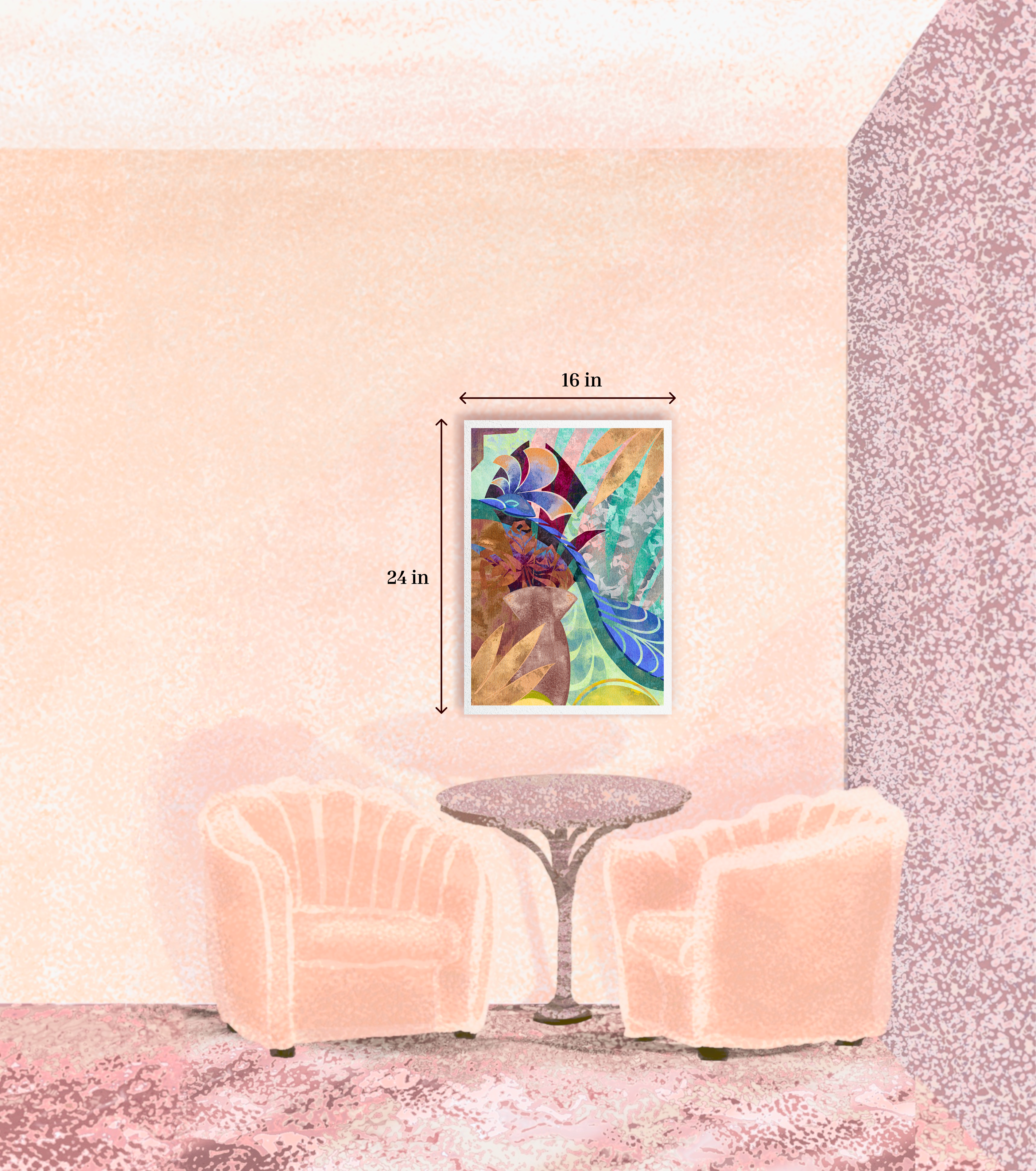 Pastel Willdlife Print