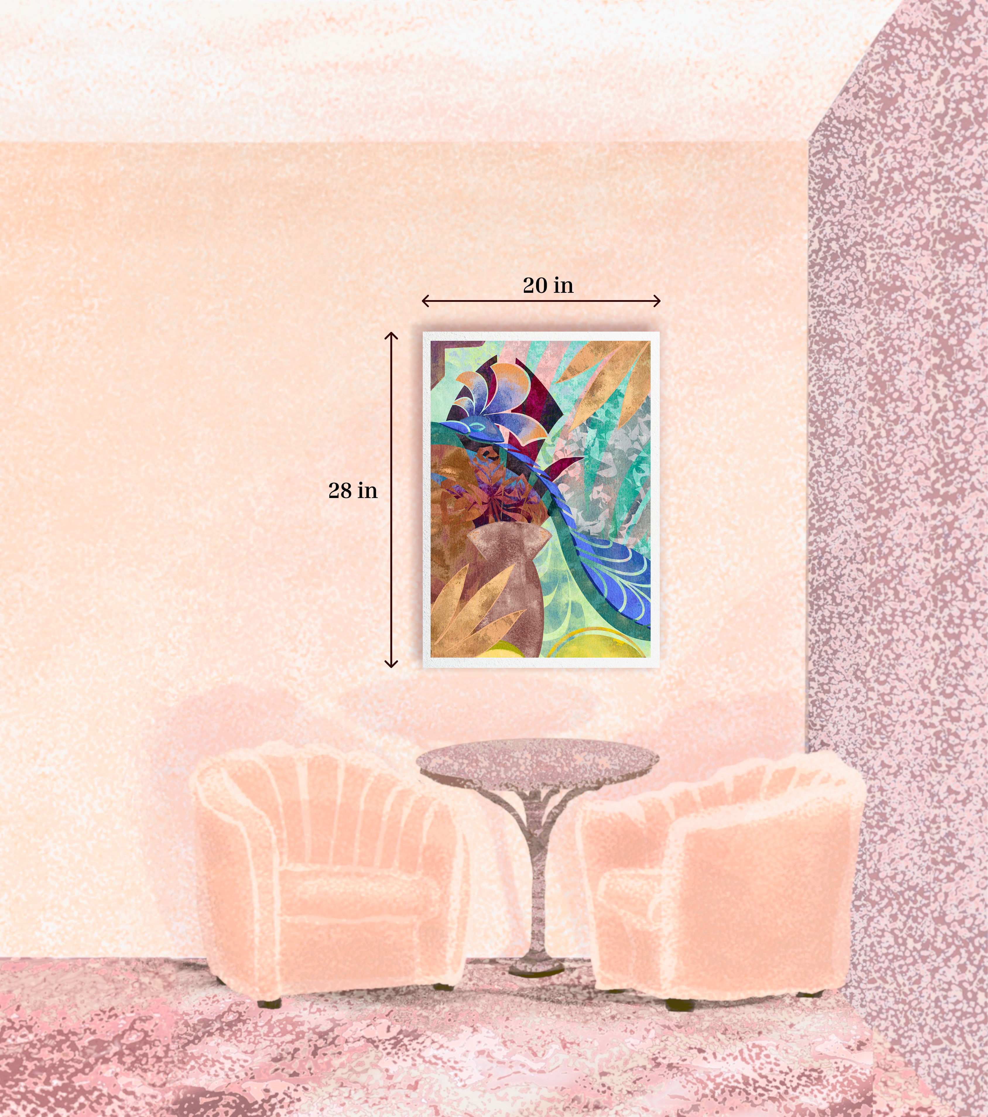 Pastel Willdlife Print