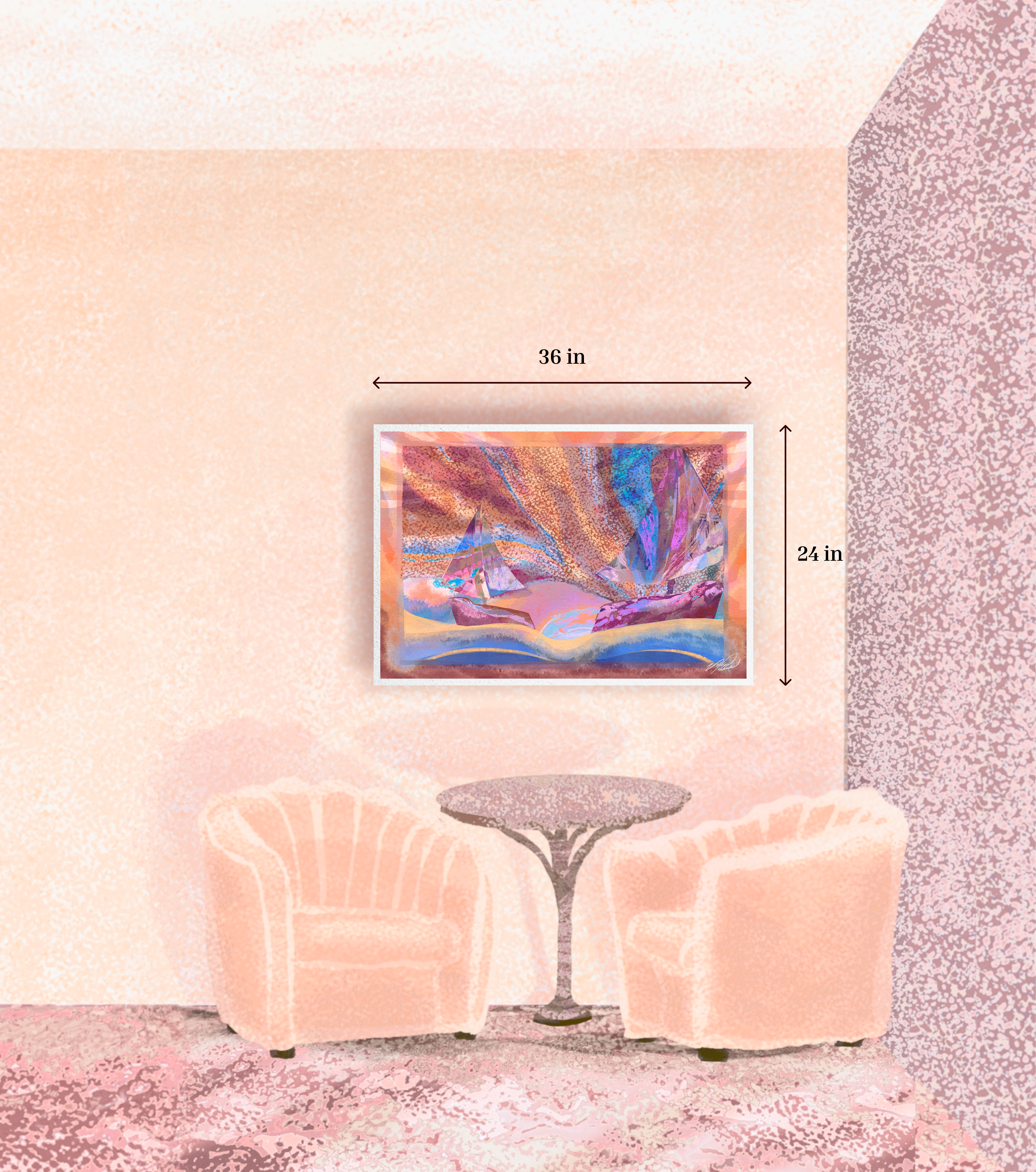 A Book on Sailing at Sunset Print