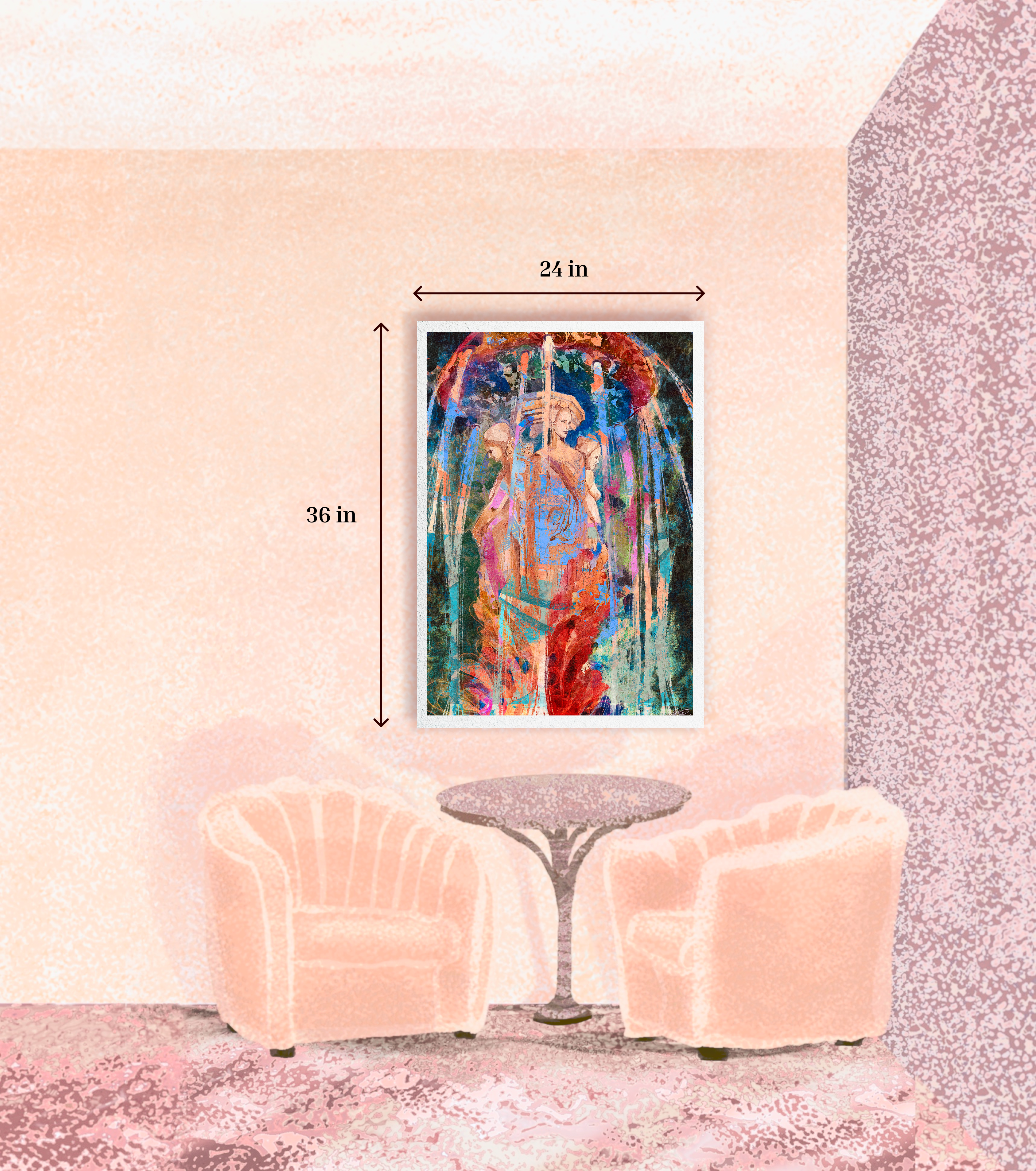 Parisian Fountain Print