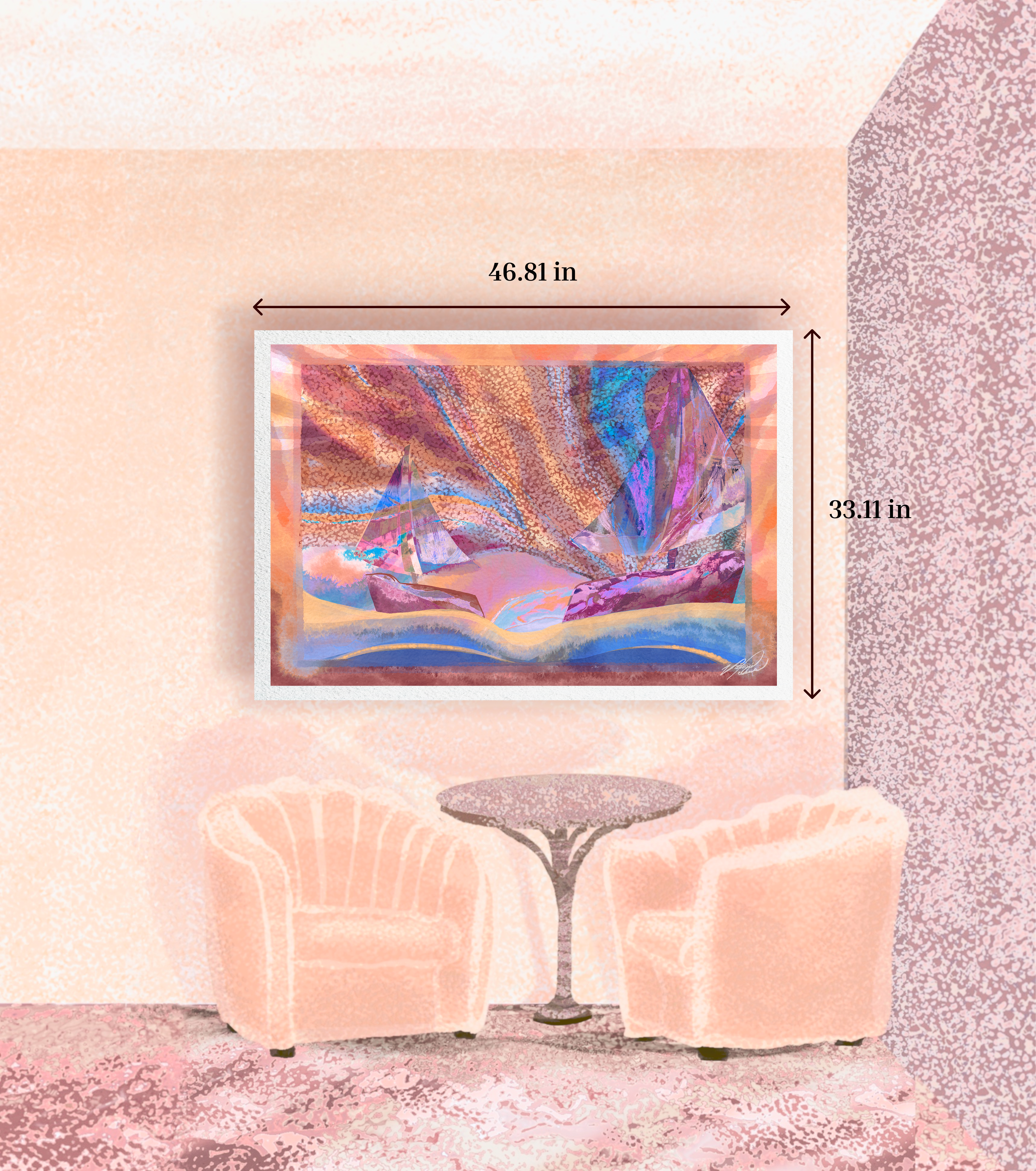 A Book on Sailing at Sunset Print